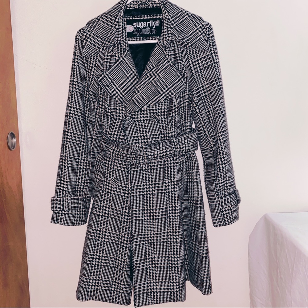 Herringbone Belted Winter Coat